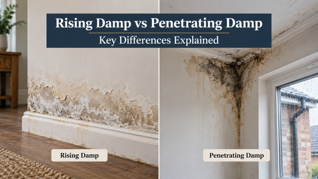 Rising Damp vs Penetrating Damp: Key Differences Explained